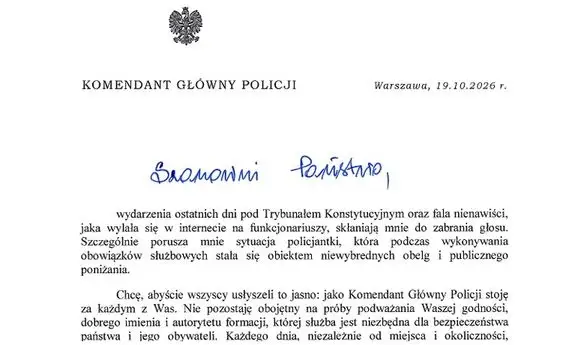 Komendant Główny Policji staje w obronie funkcjonariuszy po fali hejtu