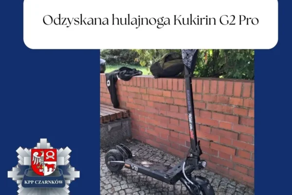 61-latek ukradł hulajnogę elektryczną w Czarnkowie. Tłumaczył się alkoholem