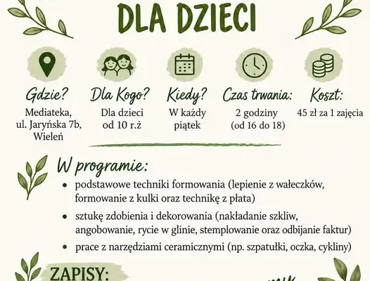 Ostatni dzień naboru na warsztaty w NCK Wieleń – jutro startują zajęcia