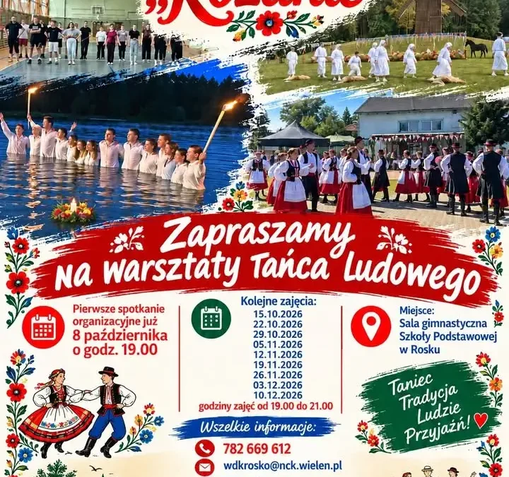 Warsztaty tańca ludowego w Rosku – dołącz do zespołu „Rożanie”