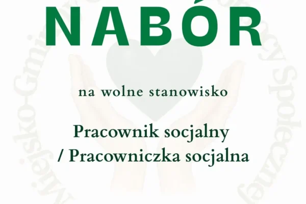 Nabór na pracownika socjalnego w Krzyżu Wielkopolskim – dokumenty do 26 października