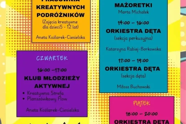 MGOK Krzyż Wielkopolski zaprasza na zajęcia: rozwijaj pasje i odkrywaj talenty