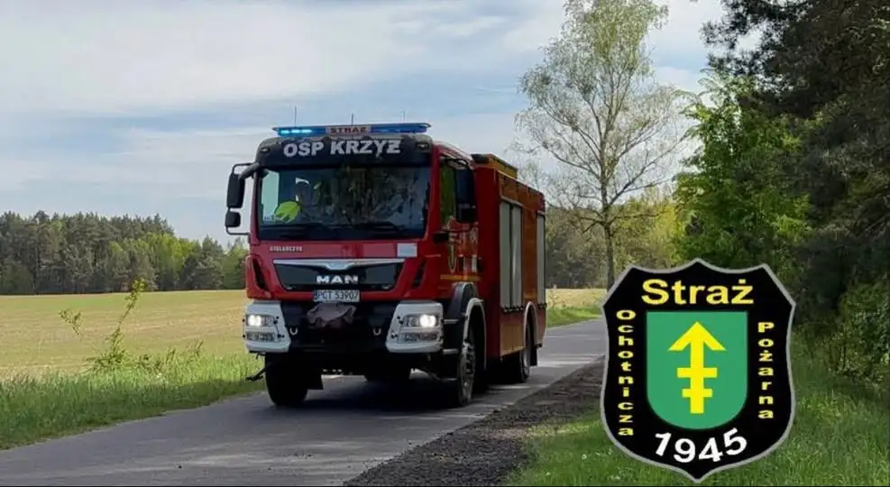 Zalana piwnica w Krzyżu Wielkopolskim — interwencja OSP KSRG