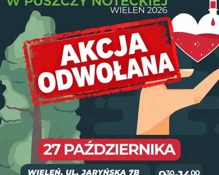 Odwołana akcja krwiodawstwa w Wieleniu. Organizatorzy pytają RCKiK: dlaczego?