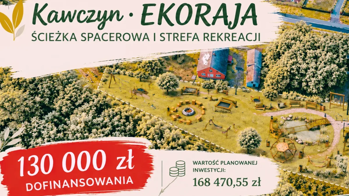 EKORAJA w Kawczynie: 130 tys. zł na nową strefę rekreacji